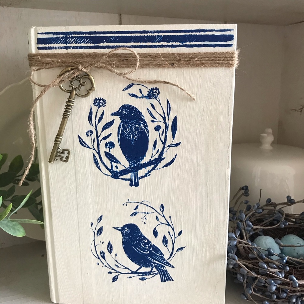Handcrafted Distressed Up Styled Book Stack
